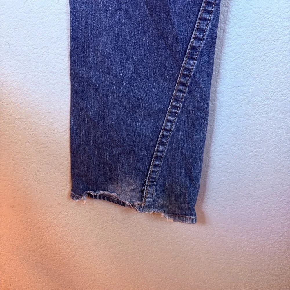 True Religion Joey Super T Flap Twisted Flare Vintage Y2K Thrashed Retro Jean 33